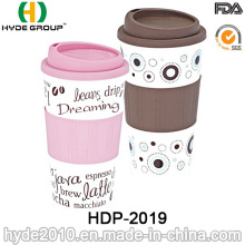 Caneca de café plástica livre durável da parede dobro BPA (HDP-2019)